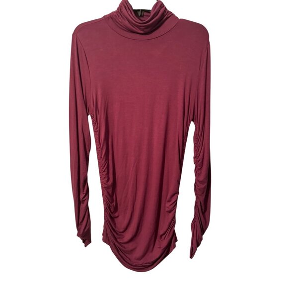 Soft Surroundings Womens Ruched Cowl Neck Top Size Medium Viscose/Spandex top - Picture 11 of 11